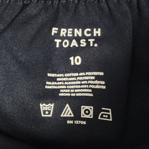 French Toast Brand Girl's Skirt 10 Built-in Shorts Navy School Uniform Skort EUC - Picture 9 of 13